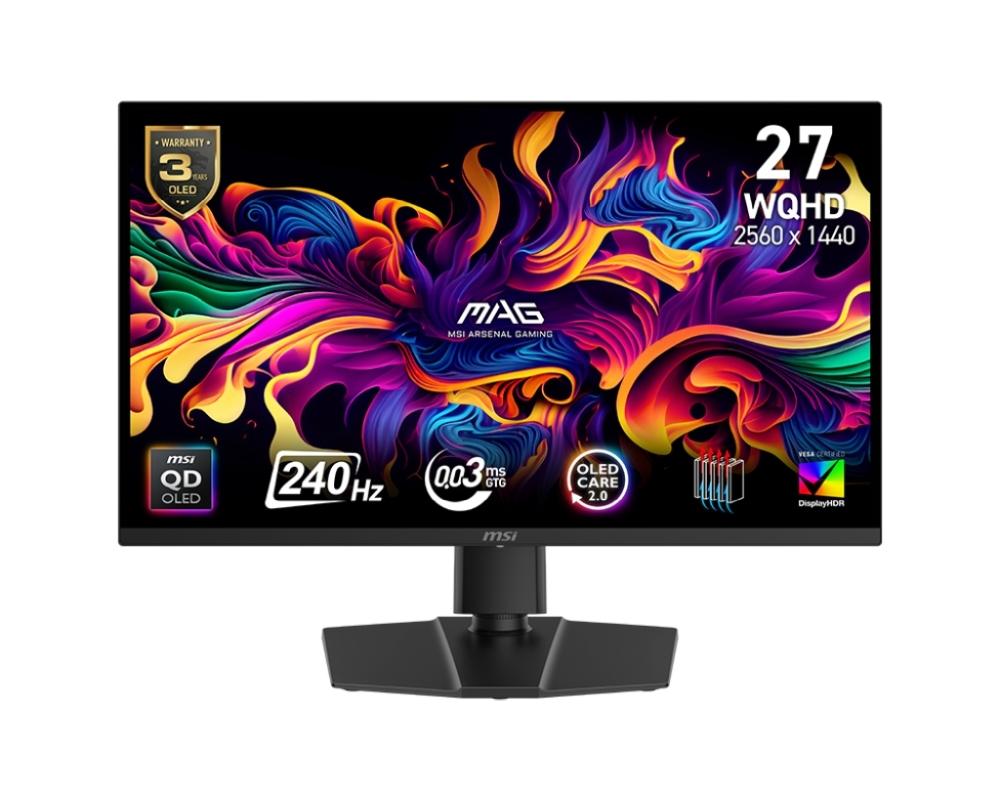 20250613145259_msi_mag_271qpde_x24_qd_oled_hdr_gaming_monitor_27_qhd_2560by1440_240hz_me_chrono_apokrisis_0_03ms_gtg MSI MAG 271QPDE X24 27" QD-OLED HDR QHD 2560x1440 - Image 1