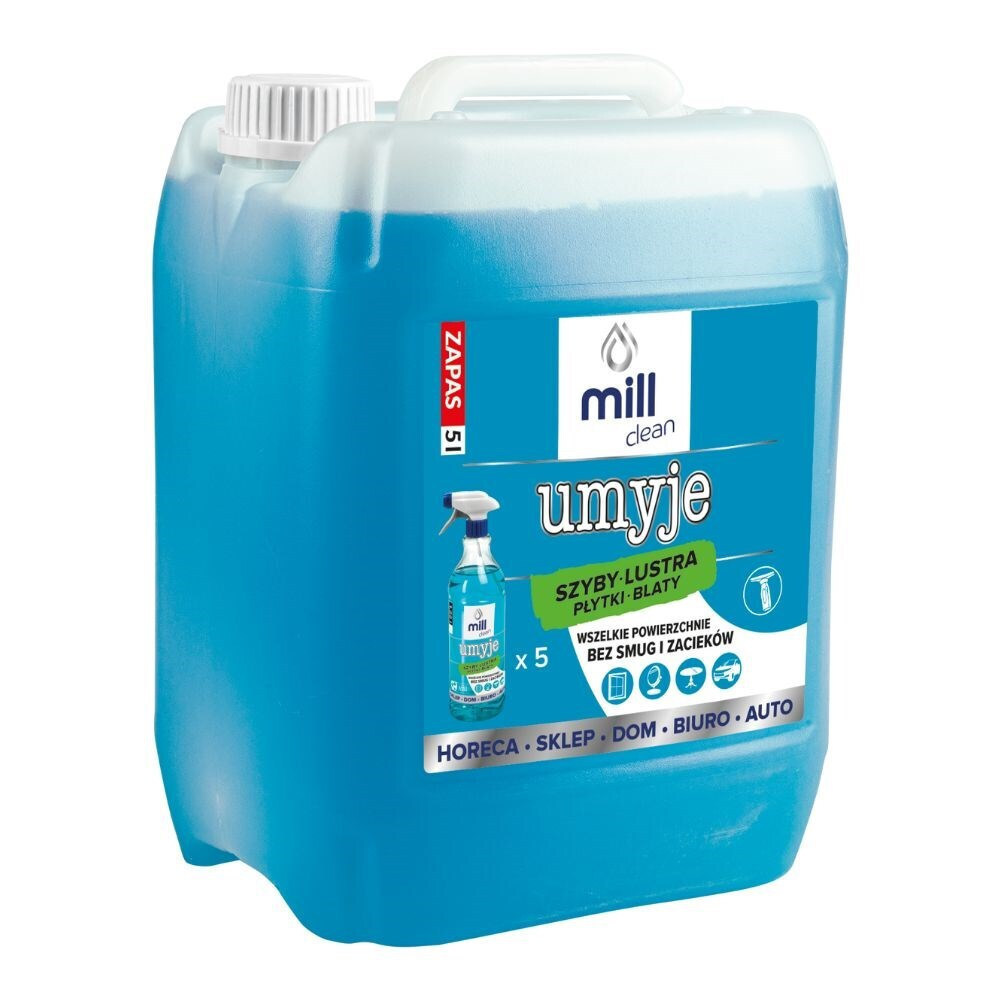 Mill Clean Wash Liquid Cleaning Windows Glass Mirrors Tiles 5 L