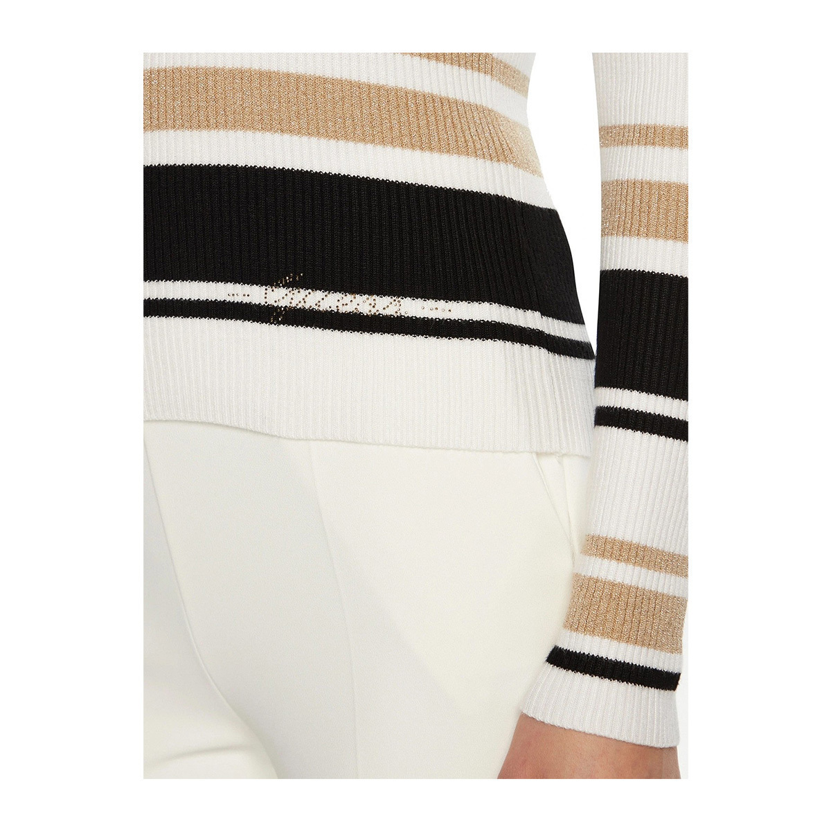 20250616221500_ab949859 Guess Πουλόβερ White, Black, Gold - Image 3