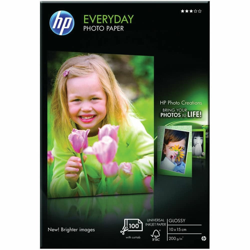 HP Everyday Glossy Φωτογραφικό Χαρτί A6 (10x15) 200gr/m² για Εκτυπωτές Inkjet 100 Φύλλα