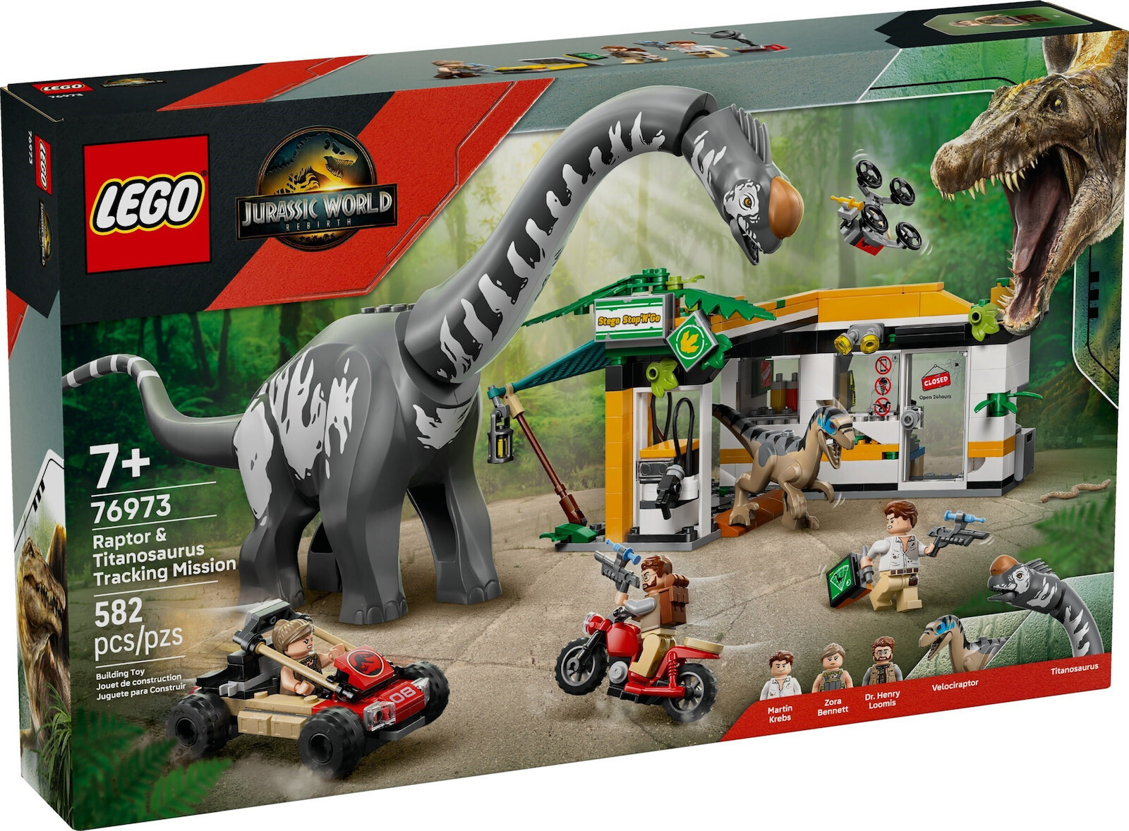 Lego Jurassic World Raptor & Titanosaurus Tracking Mission για 7+ Ετών 582τμχ