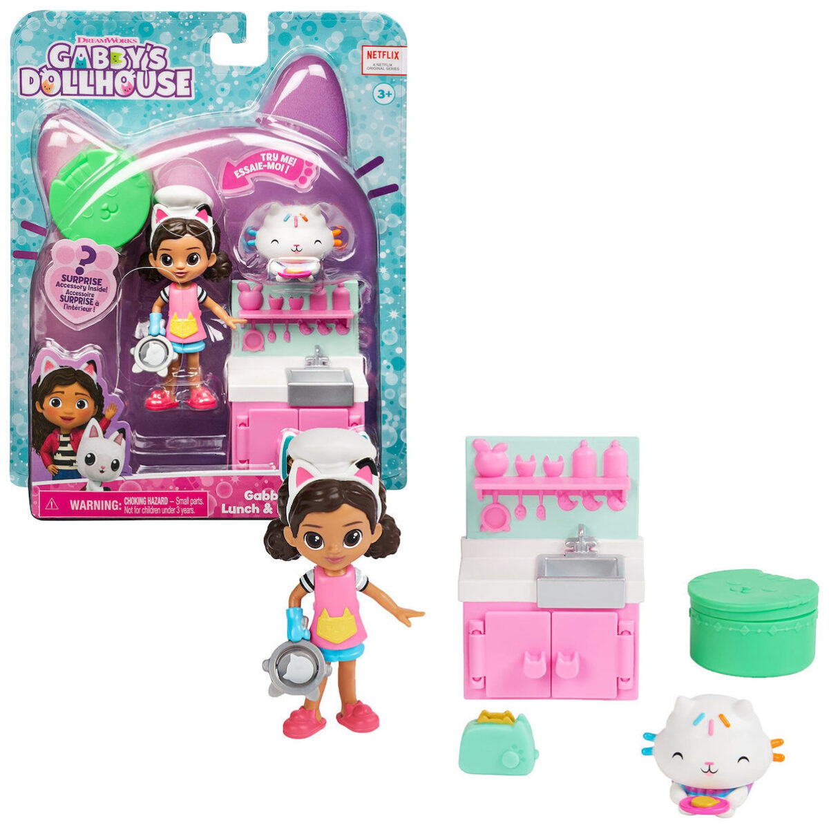 Spin Master Παιχνίδι Μινιατούρα Gabby´s Dollhouse Cat-tivity Pack Cooking Gabby για 3+ Ετών - Image 4