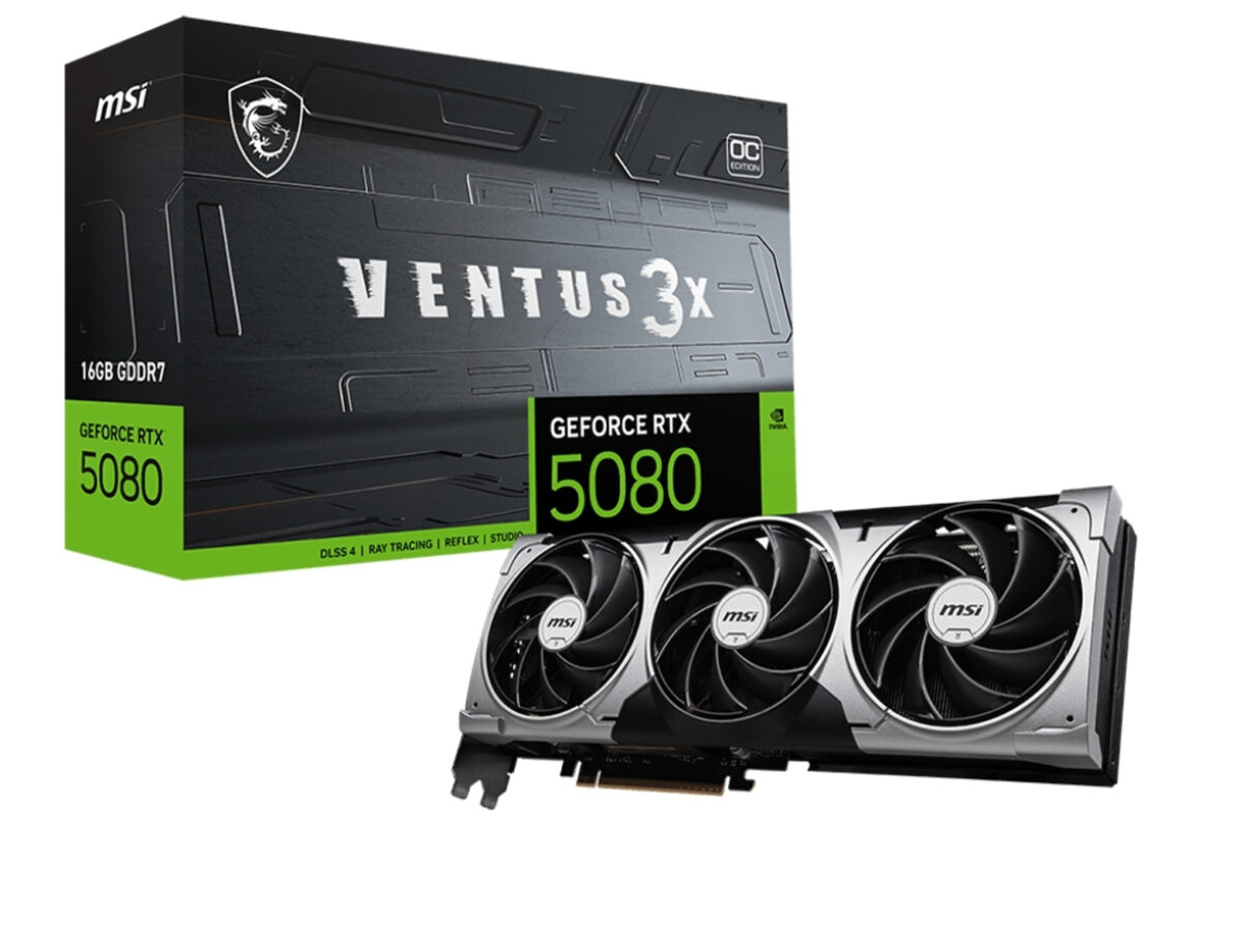 MSI GeForce RTX 5080 16GB Ventus 3X OC Plus - Image 1