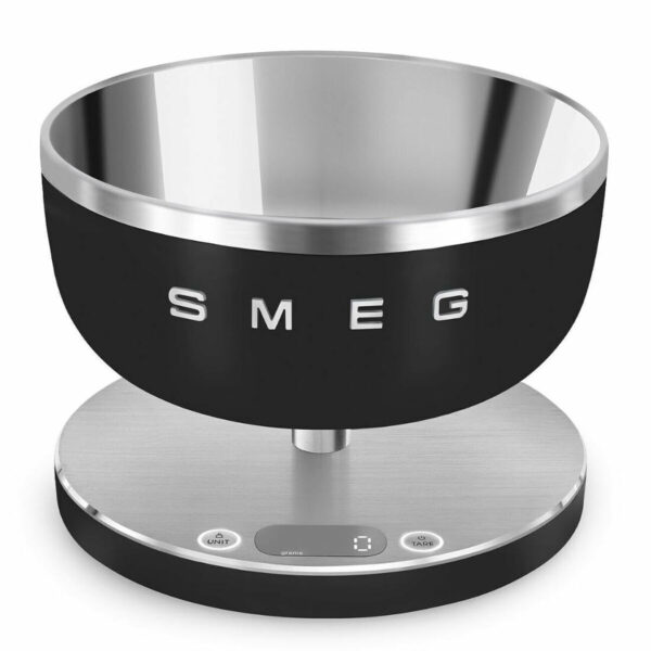 Smeg Ψηφιακή Ζυγαριά Κουζίνας με Κάδο 1gr/5kg Μαύρη