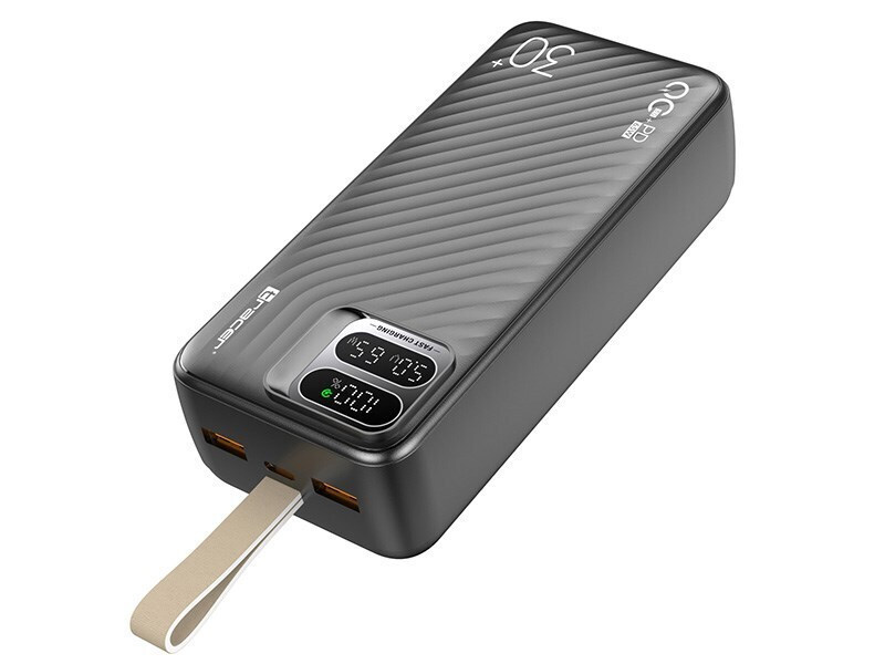 Tracer Blaze Power Bank 30000mAh 65W με 2 Θύρες USB-A και Θύρα USB-C Μαύρο - Image 1