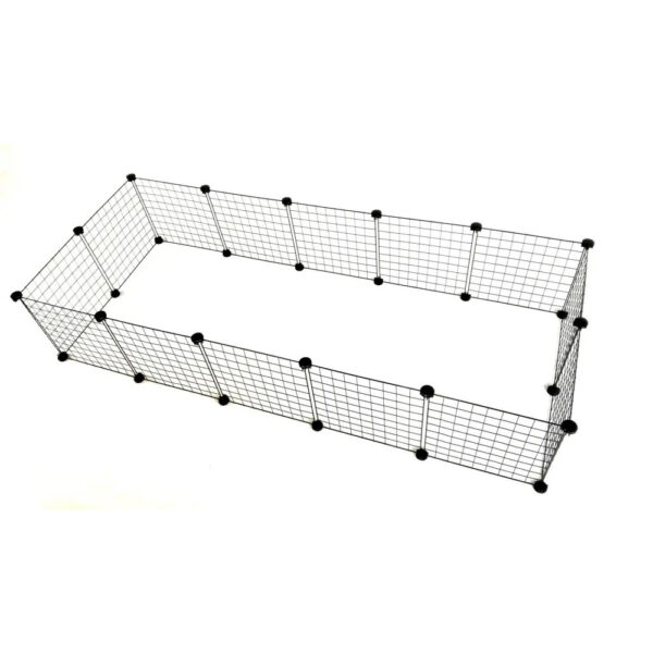C&C Modular Dog Kennel Πάρκο Σκύλου 180x75εκ. από Μέταλλο σε Μαύρο Χρώμα 180 x 75 x 37εκ.