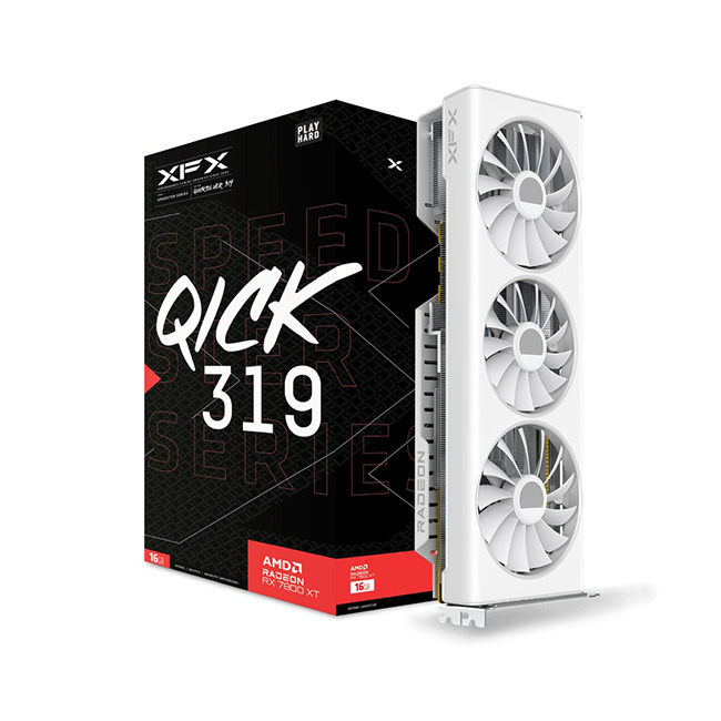 XFX Radeon RX 7800 XT 16GB Speedster QICK 319 Core Edition White