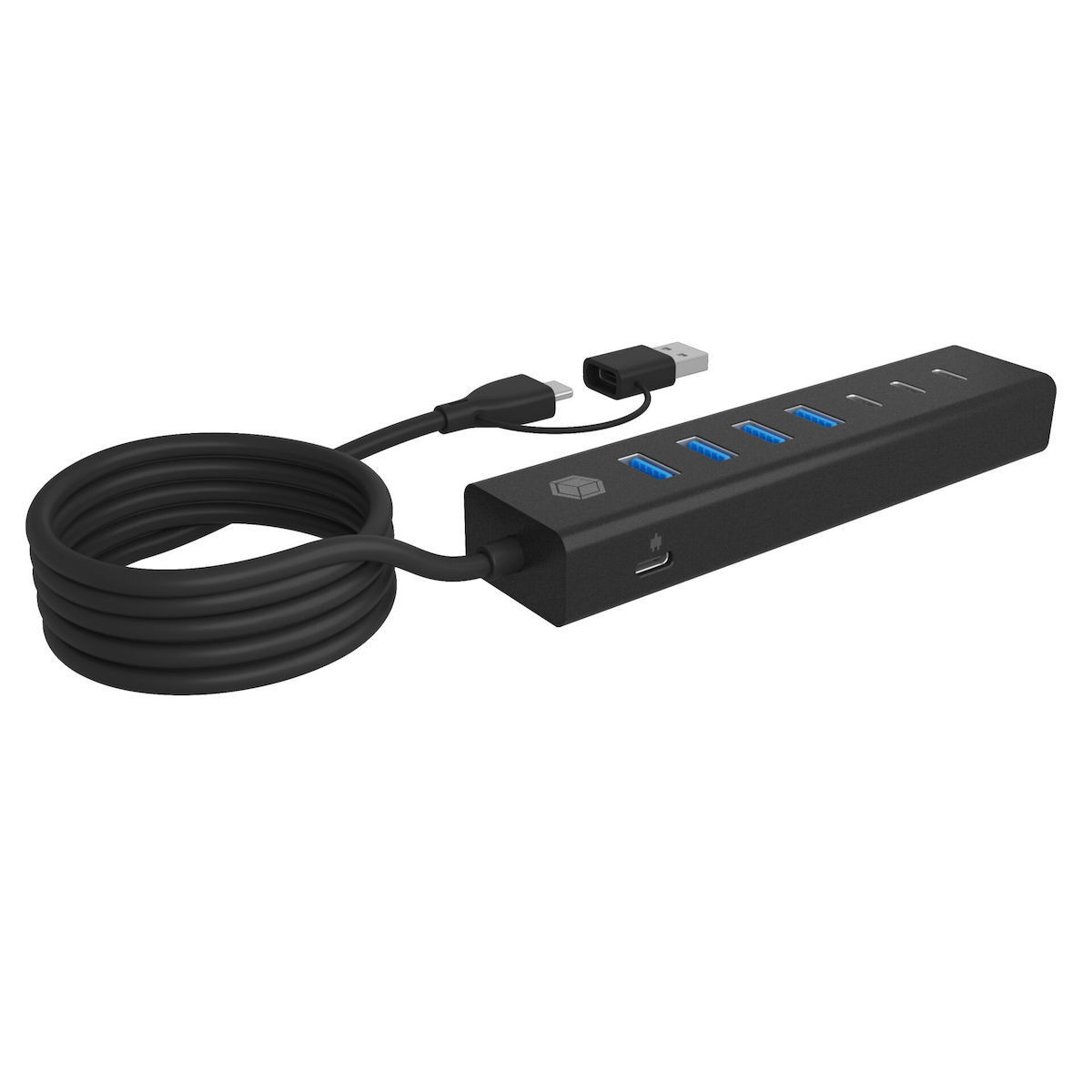 Icy Box USB 3.2 Hub 7 Θυρών με σύνδεση USB-A / USB-C