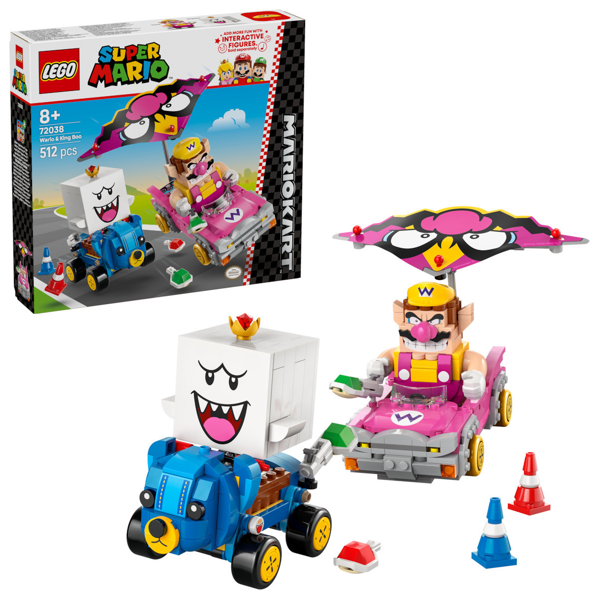 Lego Super Mario Mario Kart – Wario & King Boo για 8+ Ετών 512τμχ - Image 1