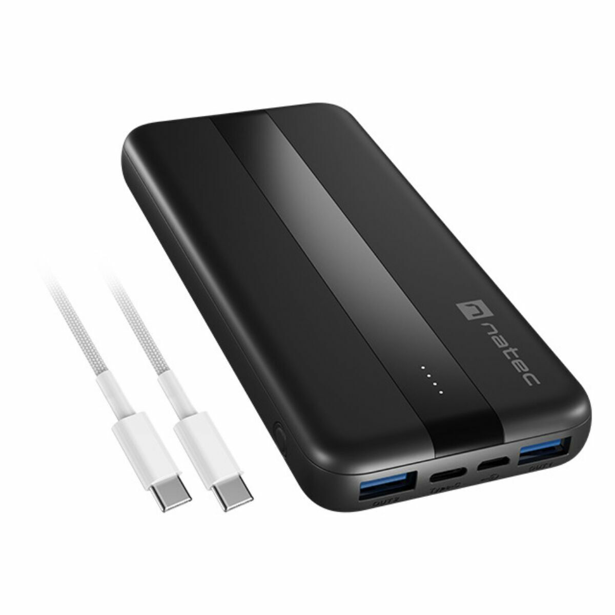 Natec Trevi Slim Q V2 10000mAh 18W Μαύρο
