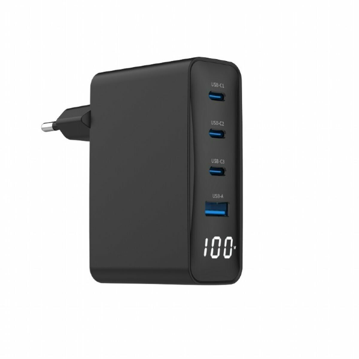 Gembird TA-UC-PDQC100LCD-01-BK USB-C Χωρίς Καλώδιο 100W