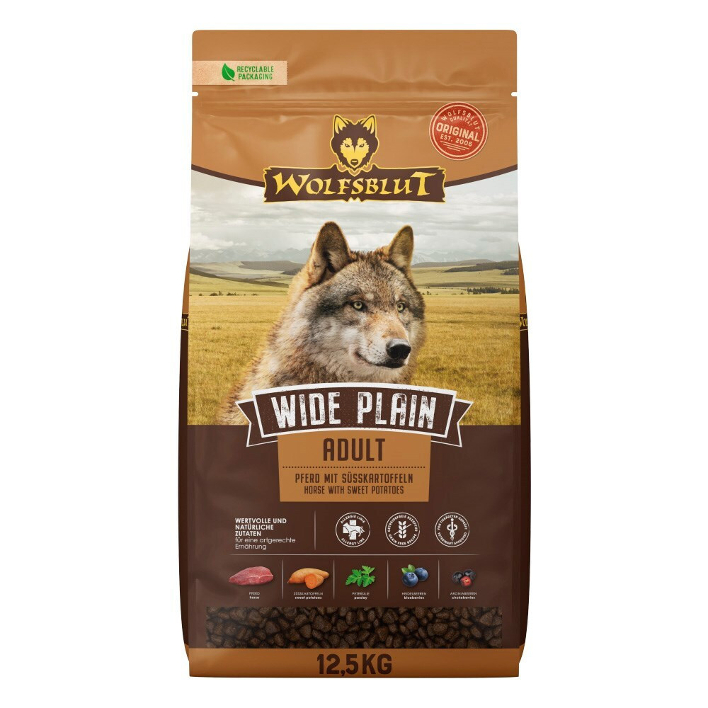 Wolfsblut Wide Plain Horse Adult 12,5 Kg Wb005 Pet Supplies
