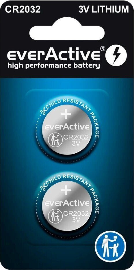 everActive Μπαταρίες Λιθίου Ρολογιών CR2032 2τμχ
