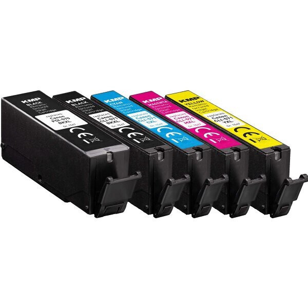KMP Πακέτο Συμβατών Μελανιών Εκτυπωτή InkJet Canon PGI-570/CLI-571 300 Σελίδων 22ml Μαύρο 1τμχ
