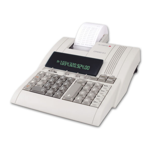 Olympia CPD-3212S Αριθμομηχανή Χαρτοταινίας 12 Ψηφίων σε Μαύρο Χρώμα