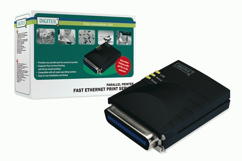 Digitus DN-13001-W Print Server Ethernet / Parallel