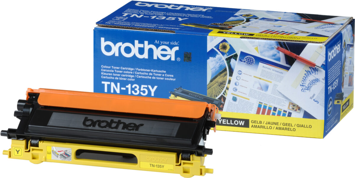 Brother TN-135Y Γνήσιο Toner Laser Εκτυπωτή Κίτρινο High Capacity 4000 Σελίδων (TN-135Y) - Image 2