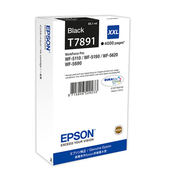 Epson T7891XXL Γνήσιο Μελάνι Εκτυπωτή InkJet Μαύρο (C13T789140)