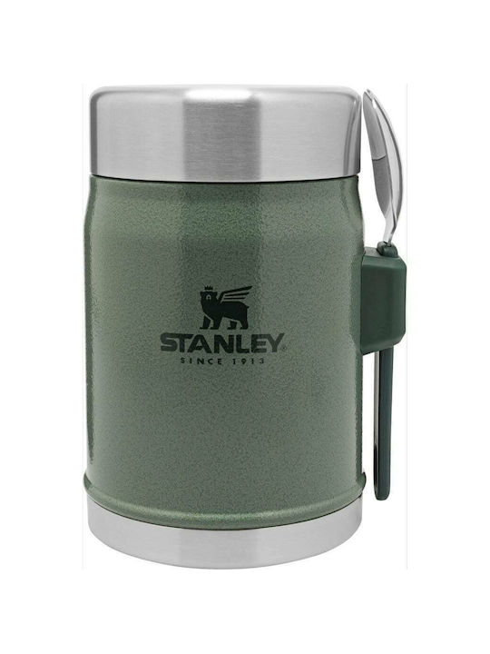 Stanley The Legendary Food Jar & Spork Δοχείο Φαγητού Θερμός Inox Hammertone Green 400ml - Image 1