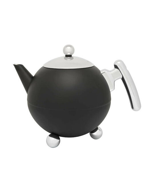 Bredemeijer Bella Ronde Single Τσαγιέρα Ανοξείδωτη Black Matt / Chrome 1200ml