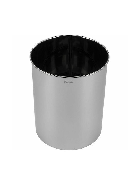 Brabantia Μεταλλικό Καλάθι Αχρήστων 15lt Ασημί