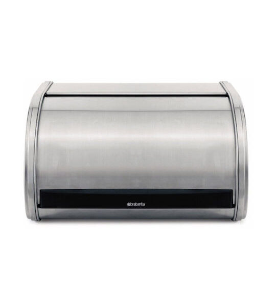 Brabantia Roll Top Bread Bin Ψωμιέρα με Καπάκι Inox σε Ασημί Χρώμα 31.5x26x17.3cm