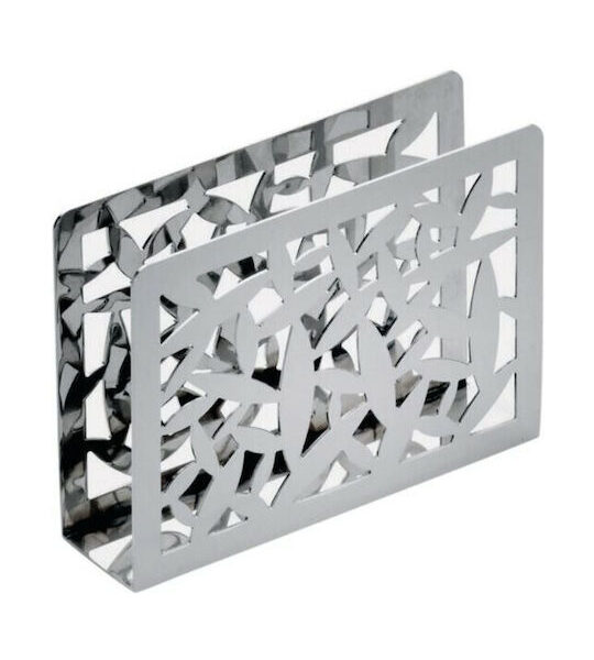 Alessi Χαρτοπετσετοθήκη Μεταλλική Γκρι 12x12x8.5cm MSA08