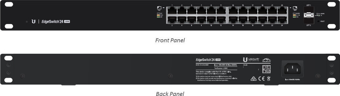 16509022-orig Ubiquiti EdgeSwitch 24 250W v1 Managed L2 / L3 PoE+ - Image 1