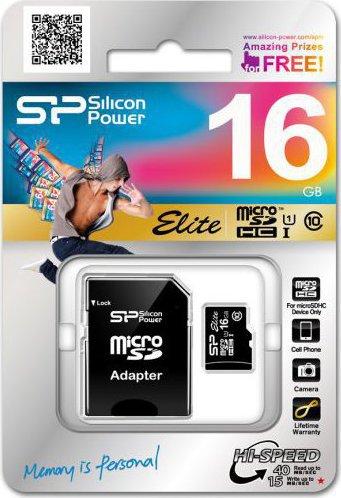 Silicon Power Elite microSDHC 16GB Class 10 U1 UHS-I