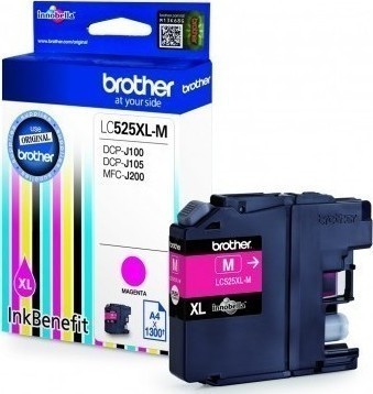 Brother LC-525XL Γνήσιο Μελάνι Εκτυπωτή InkJet Ματζέντα (LC-525XLM)
