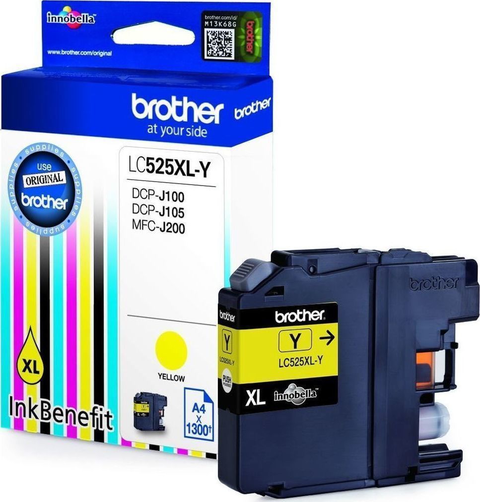 Brother LC-525XL Γνήσιο Μελάνι Εκτυπωτή InkJet Κίτρινο (LC-525XLY)