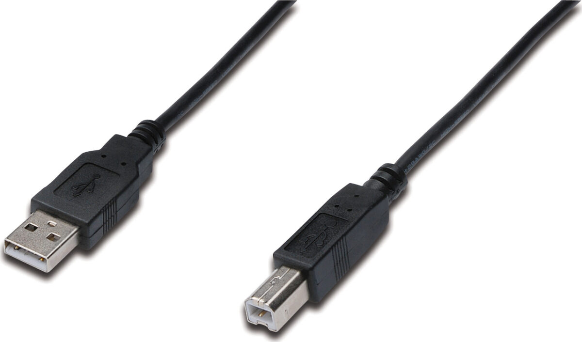 Digitus USB 2.0 Cable USB-A male - USB-B male 3m (AK-300102-030-S) - Image 1