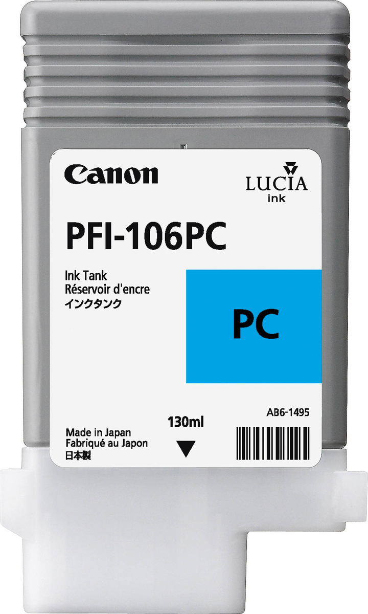 20171201153423_canon_pfi_106pc_photo_cyan_130ml_6625b001 Canon PFI-106 Γνήσιο Μελάνι Εκτυπωτή InkJet - Image 1