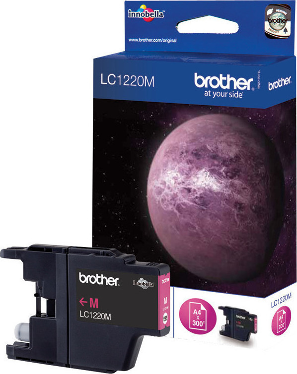 Brother LC1220 Magenta Γνήσιο Μελάνι Εκτυπωτή InkJet Ματζέντα (LC-1220M)