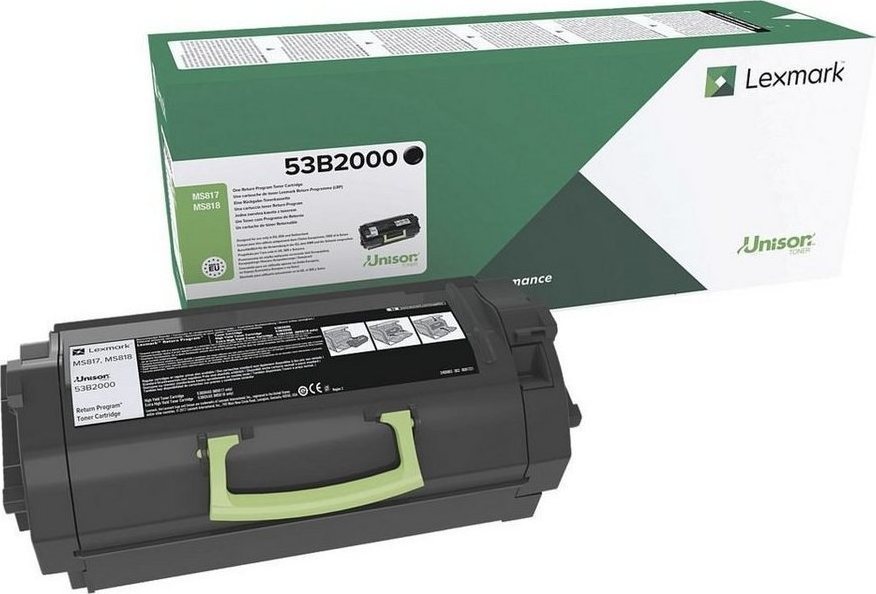 Lexmark MS817/MS818 Γνήσιο Toner Laser Εκτυπωτή Μαύρο Return Program 2000 Σελίδων (53B2000)