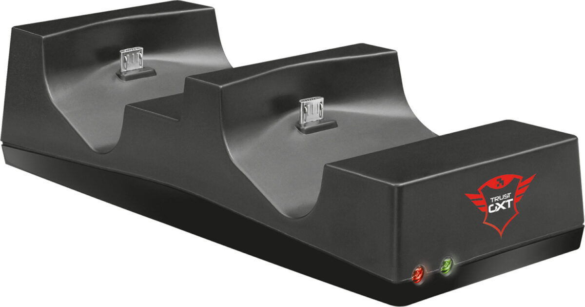 Trust GXT 235 Duo Charging Dock Βάση Φόρτισης για 2 χειριστήρια PS4 Μαύρη - Image 1