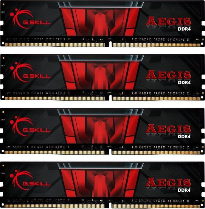 G.Skill Aegis DDR4 DDR4 64GB RAM με 4x16GB Modules και Ταχύτητα 3200 για Desktop F4-3200C16Q-64GIS