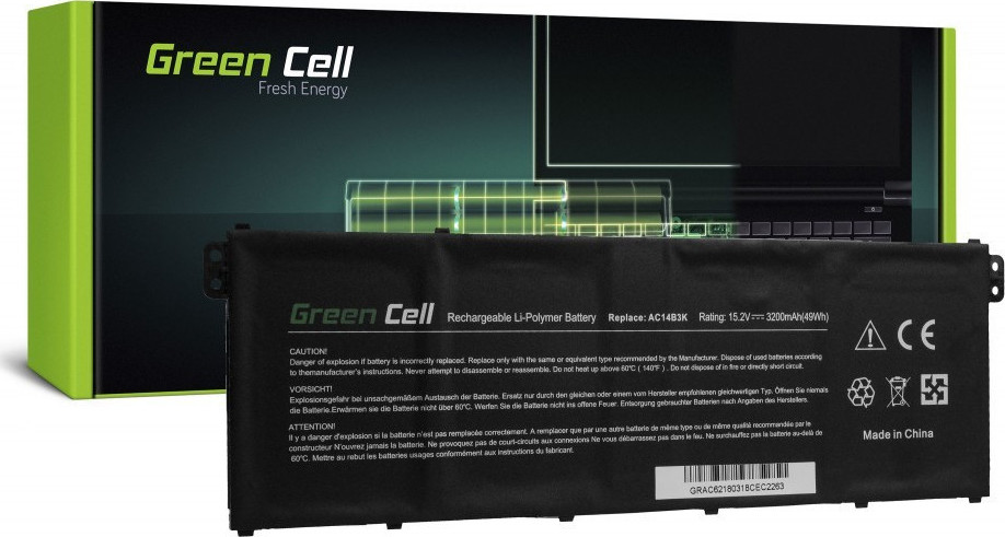 Green Cell Συμβατή Μπαταρία για Acer Aspire A515/A517/E15/ES1-512 με 3200mAh