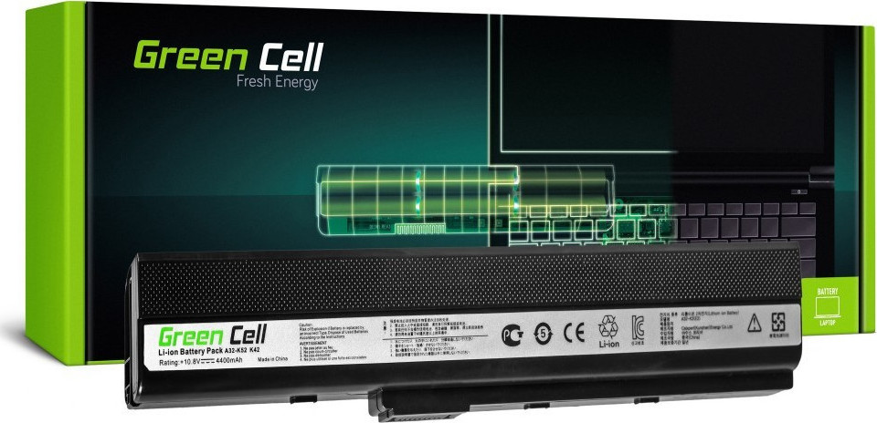 Green Cell Συμβατή Μπαταρία για Asus K52/K52J/K52F/K52J με 4400mAh