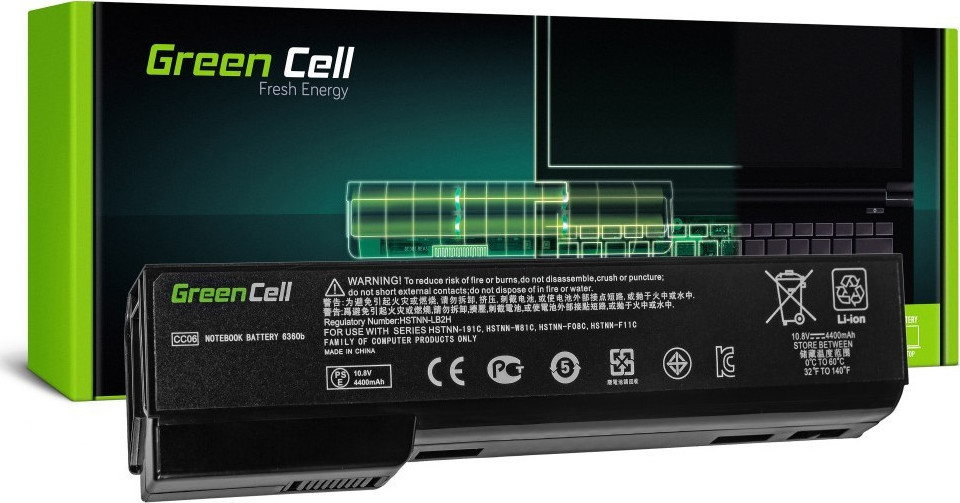Green Cell Συμβατή Μπαταρία για HP EliteBook / ProBook 8460p / ProBook (6360b/6460b) με 4400mAh