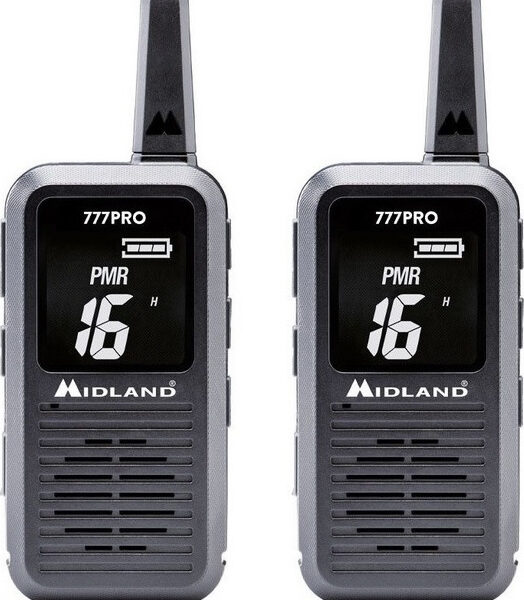 Midland 777 Pro Walkie Talkie με Μονόχρωμη Οθόνη Σετ 2τμχ