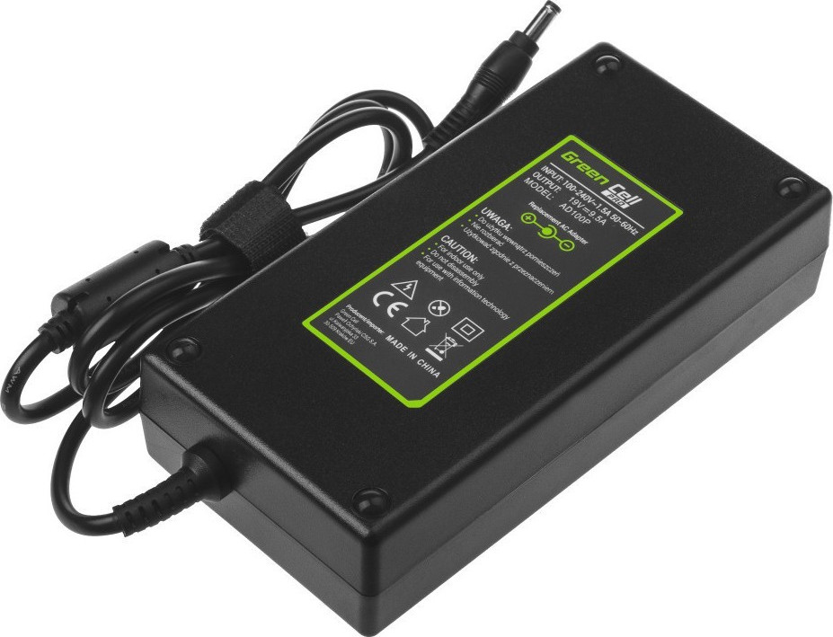 Green Cell Φορτιστής Laptop 180W 19V 9.5A για Asus με Αποσπώμενο Καλώδιο Τροφοδοσίας