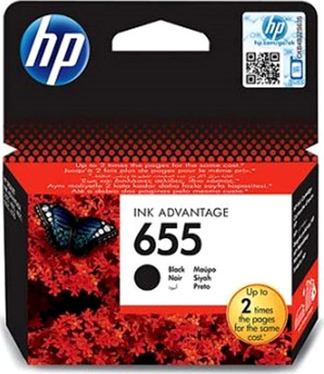 HP 655 Γνήσιο Μελάνι Εκτυπωτή InkJet Μαύρο (CZ109AE)