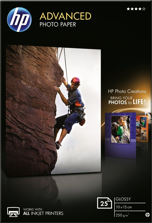20200316163311_hp_advanced_glossy_photo_paper_a6_250gr_25_fylla_q8691a HP Advanced Glossy Φωτογραφικό Χαρτί A6 (10x15) 250gr/m² για Εκτυπωτές Inkjet - Image 1