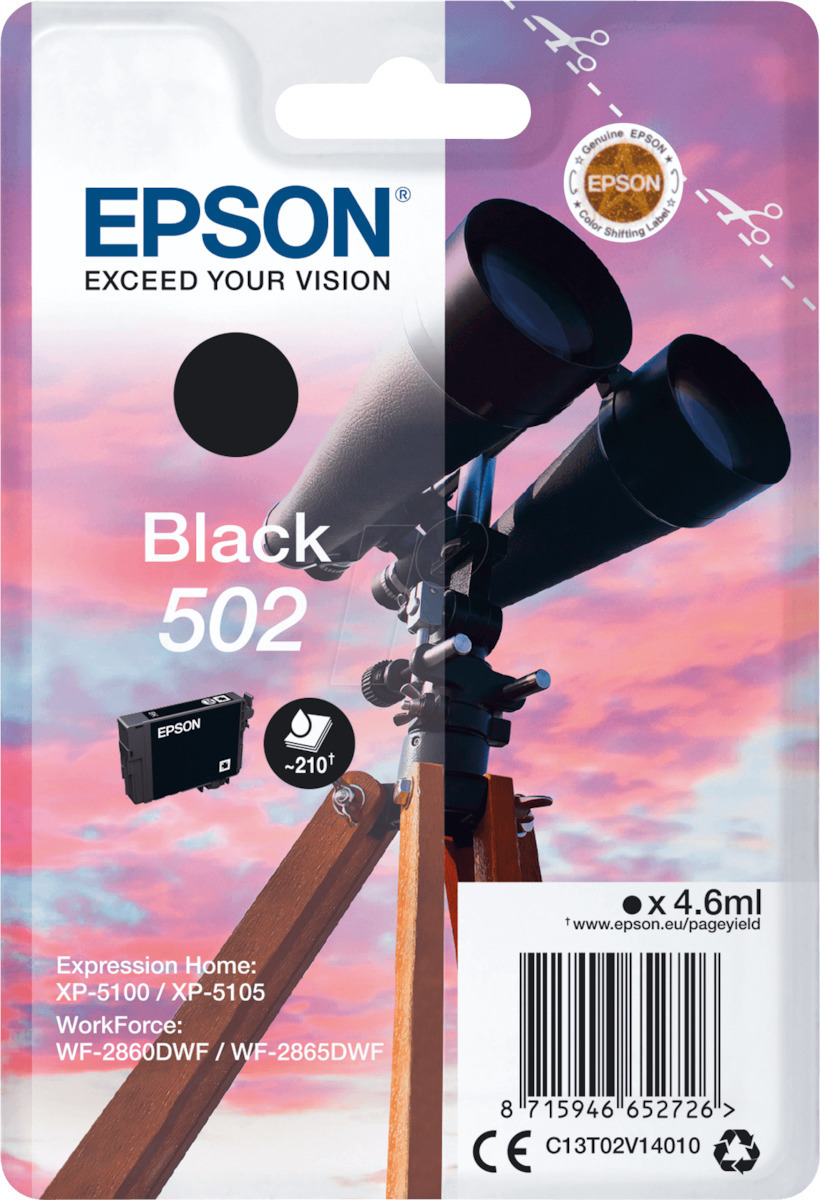 20200316171147_epson_502_black_c13t02v14010 Epson 502 Γνήσιο Μελάνι Εκτυπωτή InkJet - Image 1