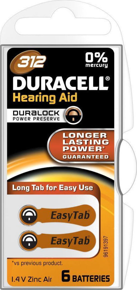 20200331175405_duracell_hearing_aid_312_6tmch Duracell Μπαταρίες Ακουστικών Βαρηκοΐας 312 1.4V 6τμχ - Image 1