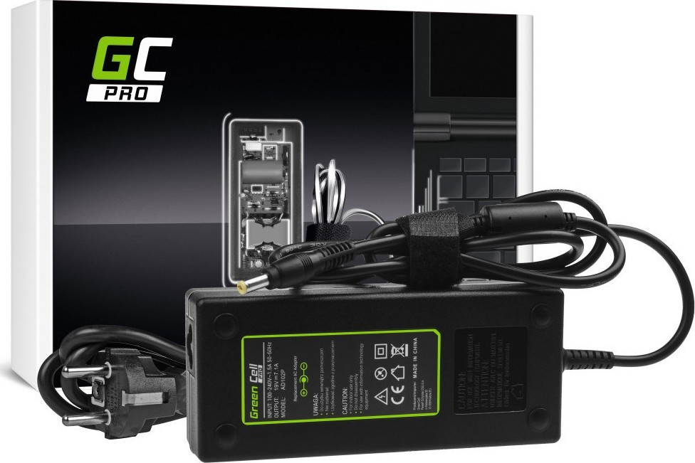 Green Cell Φορτιστής Laptop 130W 19V 7.1A για Acer με Αποσπώμενο Καλώδιο Τροφοδοσίας