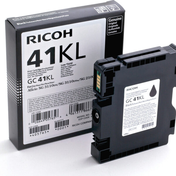 Ricoh GC 41KL Γνήσιο Μελάνι Εκτυπωτή InkJet Μαύρο (405765)