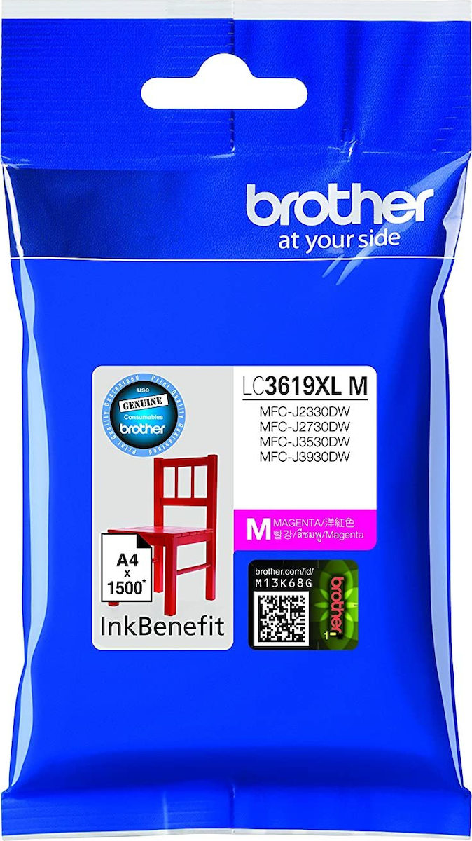 Brother LC3619XL Γνήσιο Μελάνι Εκτυπωτή InkJet Ματζέντα (LC-3619XLM)