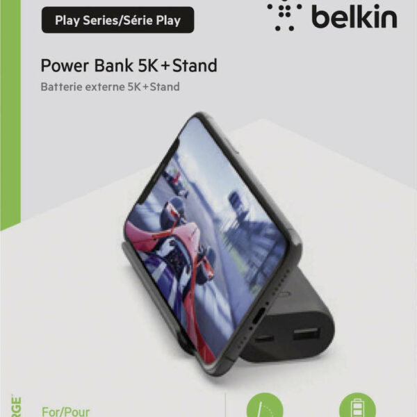 Belkin Boost Charge + Stand Play Series 5000mAh 12W Μαύρο